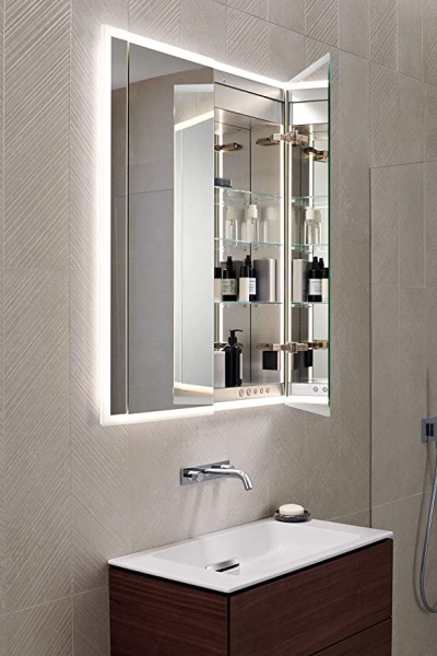 Зеркальный шкаф Geberit ONE с подсветкой и двумя дверями, ширина 85см, 500.493.00.1