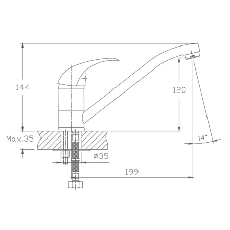Смеситель для кухни Haiba HB4815