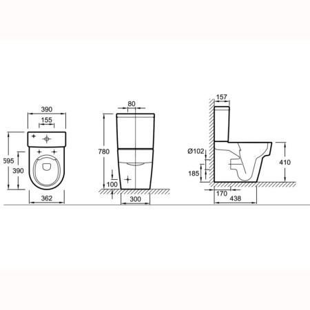 Бачок для унитаза Jacob Delafon Odeon Rive Gauche ETT212-00