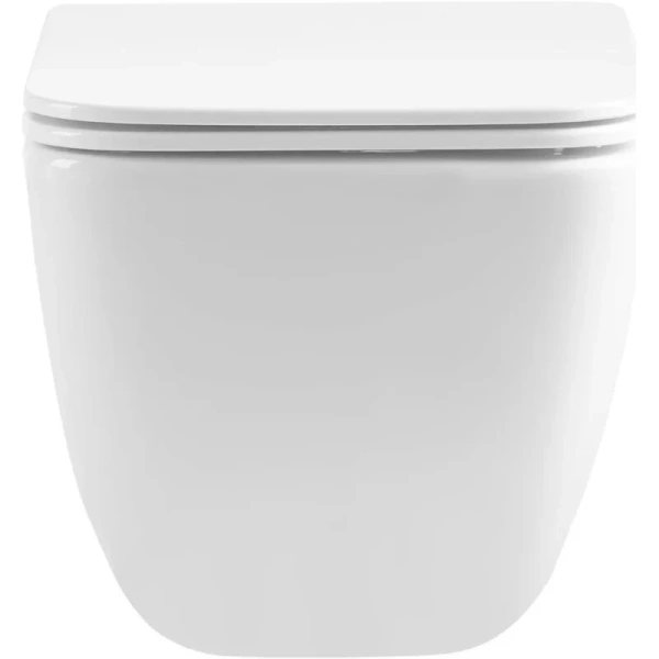 Подвесной унитаз безободковый смыв торнадо Oliveeka OL-1216, с сиденьем микролифт