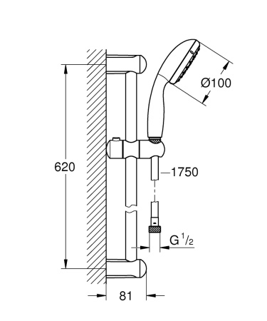 Готовый комплект для ванной комнаты Grohe BauEdge New 1000180