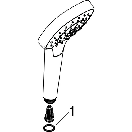 Ручной душ Hansgrohe Croma E 110 1jet EcoSmart 26815400 белый/хром