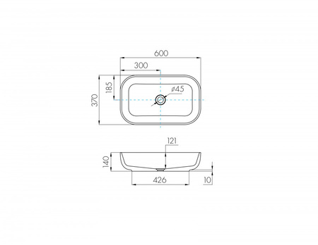 Раковина Aquaton Лола 1A73313KLK210, 60 см, литьевой мрамор, графит