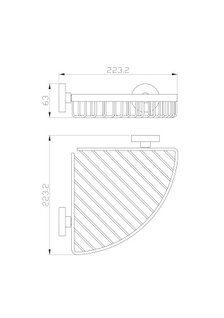 Полка для ванной угловая WONZON & WOGHAND EASY, хром WW-8144