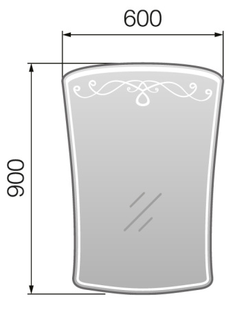 Зеркало (60х90)  Marka One Classic 1 У52203