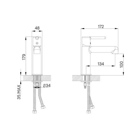 Cмеситель для раковины IDDIS Aiger AIGBC00i01