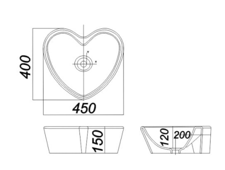 Раковина накладная Sanita Luxe Love is Red LOVSLWB03