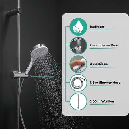 Душевой гарнитур с мыльницей Hansgrohe Crometta Vario Casetta 26553400 белый/хром