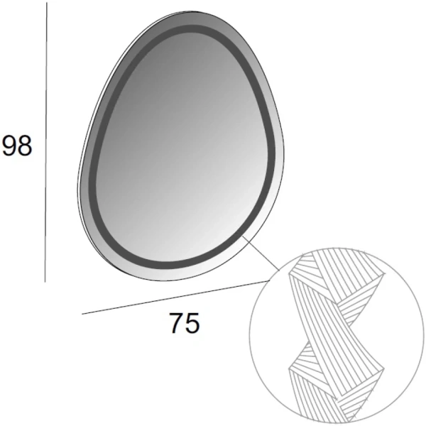 Зеркало (76х98) Cezares 44777