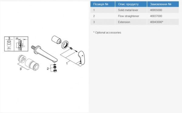 Смеситель для раковины Grohe Eurostyle New 29097 LS3 (29097LS3) белая луна