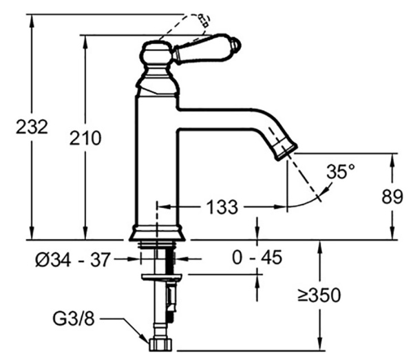 Смеситель для раковины Jacob Delafon Louise E24360-CP