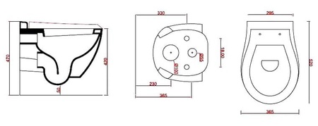 Унитаз подвесной ArtCeram Blend BLV001 01:00 (L3110) без сиденья