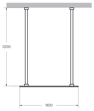 Душевая перегородка 90 см CEZARES LIBERTA LIBERTA-L-2-90-120-C-Cr