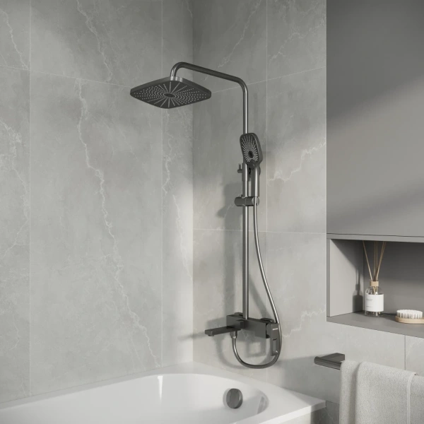 Душевая система Grossman Pragma 500.K35.03.420 графит сатиновый Душевая система Grossman Pragma 500.K35.03.420 графит сатиновый