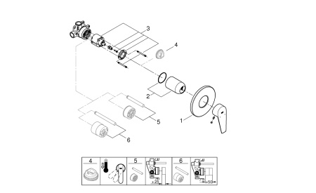 Смеситель для душа GROHE BauEdge  29040 001 (29040001) хром