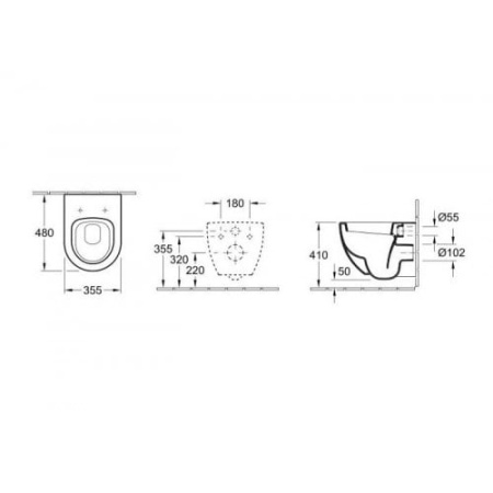 Унитаз подвесной Villeroy & Boch Subway 660410R1P