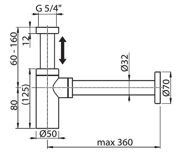 Сифон для раковины Ravak X01800