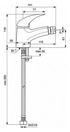 Смеситель для биде Vidima Orion BA002AA