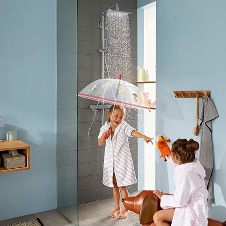 	 Душевая система с термостатом Hansgrohe Croma E Showerpipe 280 1jet EcoSmart 27660000 хром