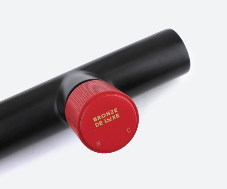 Смеситель для раковины Bronze de Luxe AVANGARDE черный, красный 2021RH