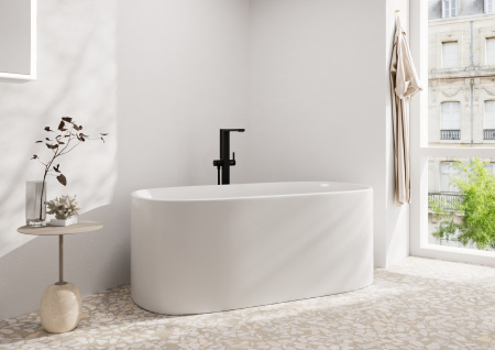 Смеситель для ванны напольный Hansgrohe Tecturis E 73445670 черный матовый
