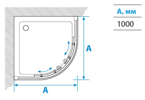 Душевой уголок (100х100) Aquaton Ritsa 1AX007SSXX000