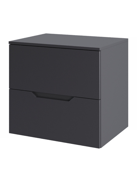 Тумба без раковины подвесная 60 столешница МДФ Orange Line Li-60TugMDF матовый графит