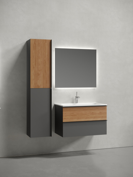 Тумба под раковину Sancos  Delta DL80GR дуб красный