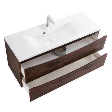 Тумба  под раковину подвесная с двумя выкатными ящиками BelBagno MARINO-1100-2C-SO-RW-P Rovere Moro