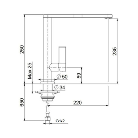 Смеситель для кухни Webert Essential EN920302560, черный