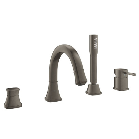 Смеситель для ванны на 4 отверстия Grohe Grandera 19936 AL0 (19936AL0) темный графит матовый