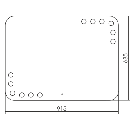 Зеркало (92х69) Silver Mirrors  Эмбер LED-00002506