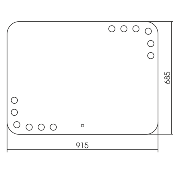 Зеркало (92х69) Silver Mirrors  Эмбер LED-00002506