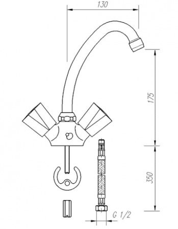 Смеситель для умывальника MOFEM EVROSTAR 140-0001-06