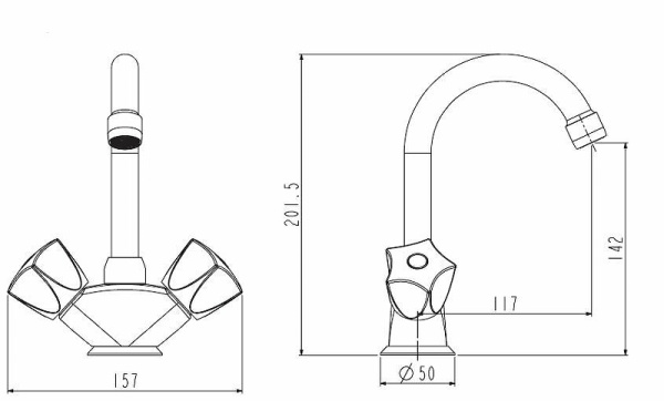 Смеситель для раковин ESKO MOSCOW MS 26