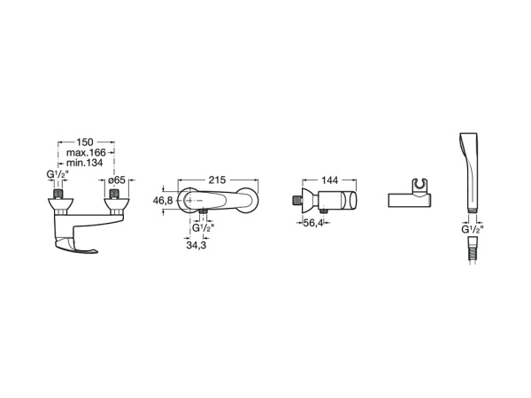 Смеситель для душа Roca Monodin  5A2007C00