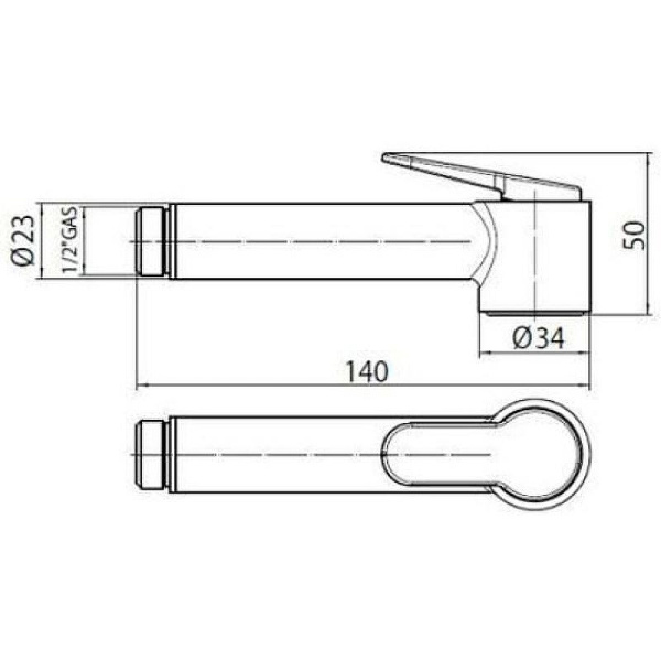 Гигиеническая лейка Bossini Paloma Brass B00470.073 черный матовый