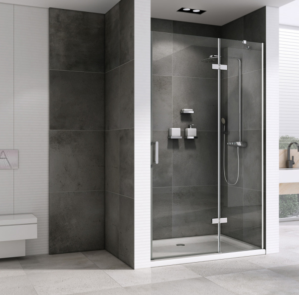 Душевая дверь (110х195) ABBER Zart AG08110 хром, распашная