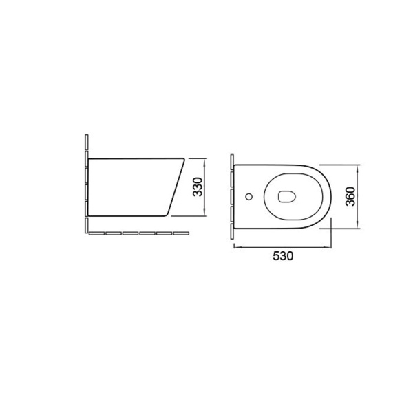 Биде подвесное Vincea Piatti VB1-11 белый