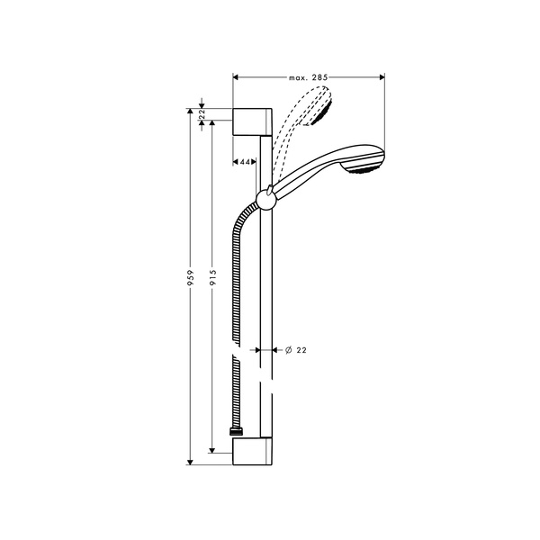 Душевой гарнитур Hansgrohe Crometta 85 27729000 хром