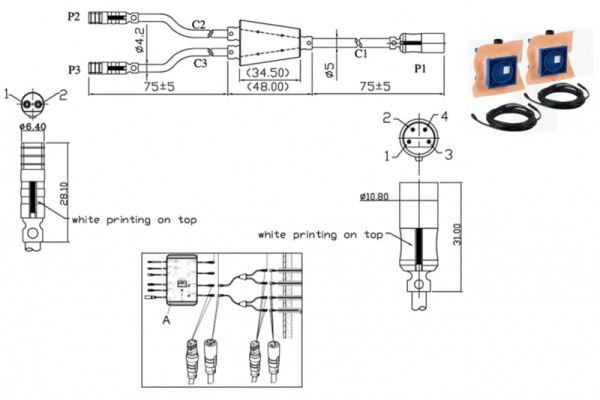 Y- кабель для звукового модуля GROHE 403292031 Y- кабель для звукового модуля GROHE 403292031