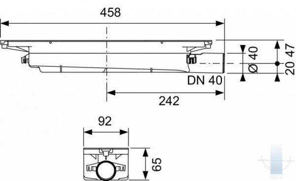 Сифон для канала Drainprofile TECE 673001