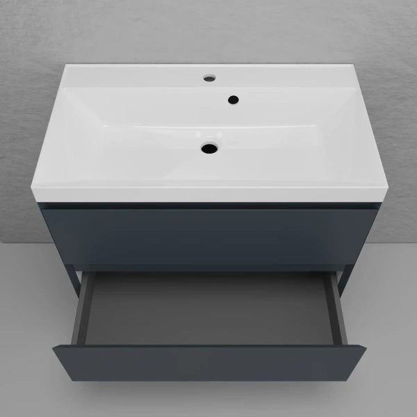 Тумба подвесная без раковины 80 см Style Line Манхэттен ЛС-00002360 графит матовый