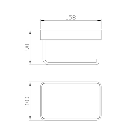 Держатель для туалетной бумаги с полкой WONZON & WOGHAND LOTTE, хром WW-8336