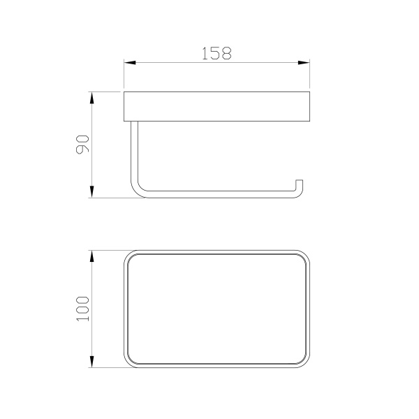 Держатель для туалетной бумаги с полкой WONZON & WOGHAND LOTTE, хром WW-8336