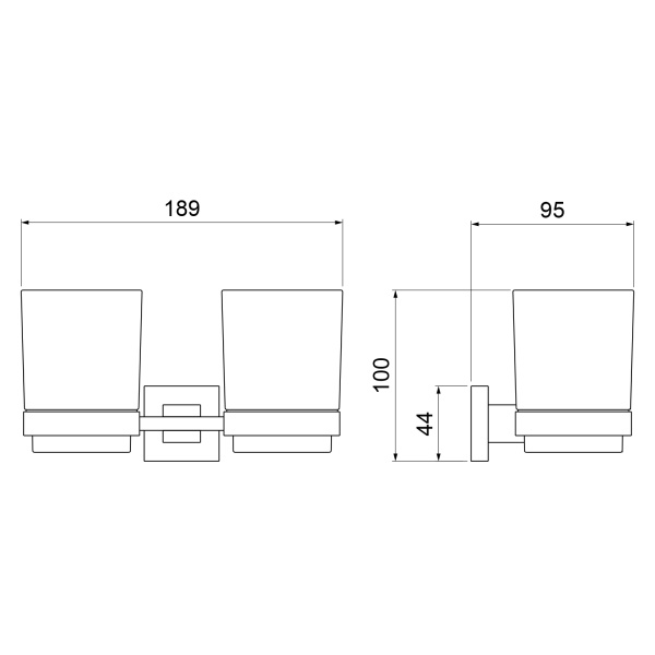 Стакан для зубных щеток Timo Selene 17034/17