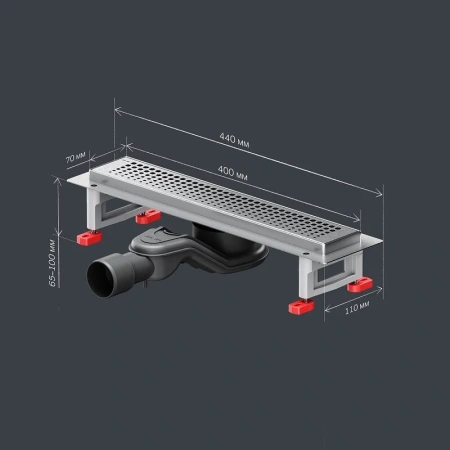 Душевой лоток 40 см Am.Pm MasterFlow W01SC-P11-040-01SB хром матовый