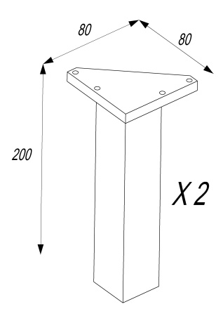 Ножки для тумбы под раковину Aquaton 1A222703SI000