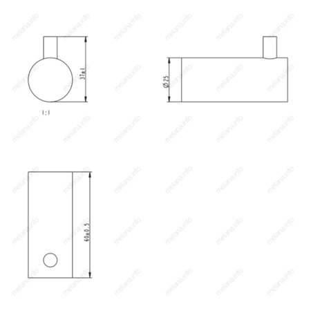 Крючок одинарный Melana MLN-865008