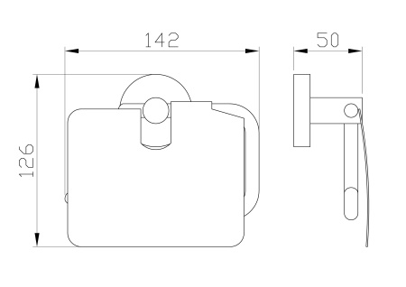 Держатель для туалетной бумаги с крышкой WONZON & WOGHAND EASY, хром WW-8126